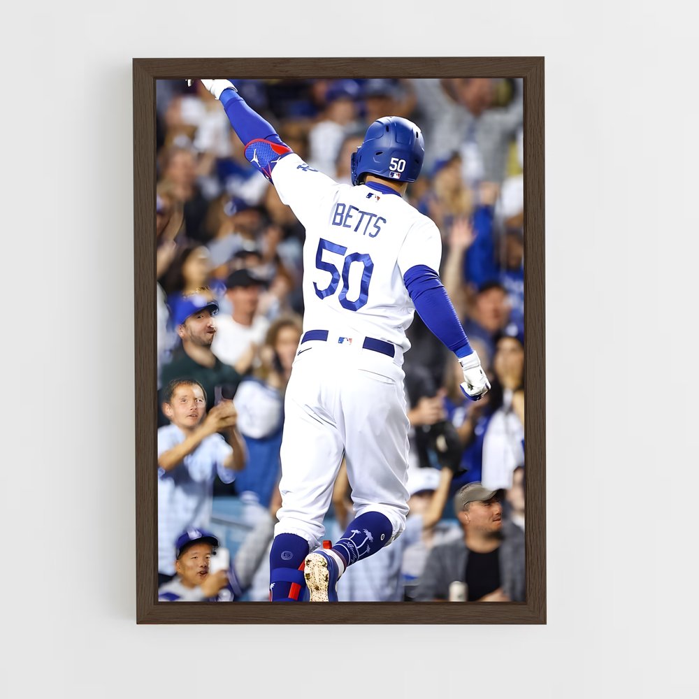 ap-mookie betts-9 cadre Bois foncé