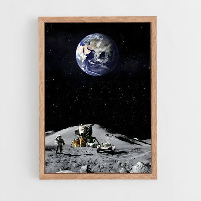 ap-moon landing-1 cadre Bois clair