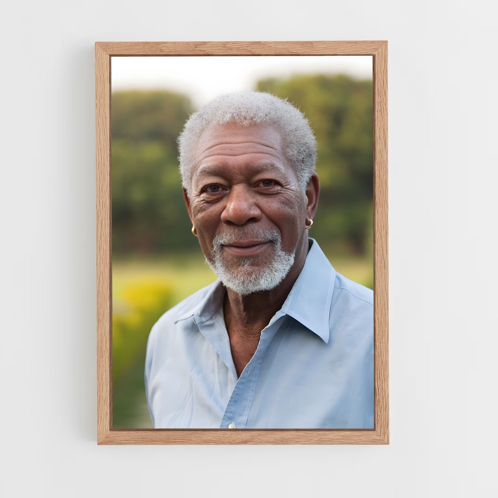 ap-morgan freeman-4 cadre Bois clair