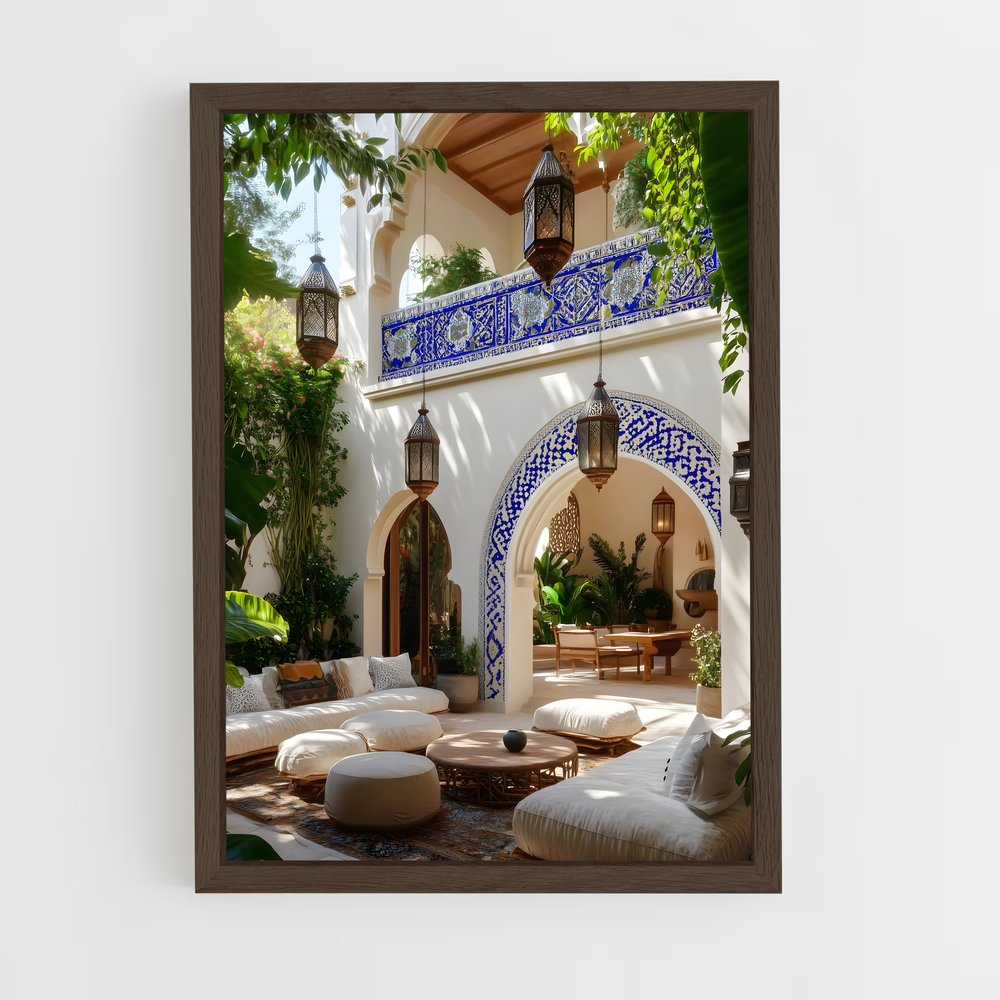 ap-moroccan-14 cadre Bois foncé
