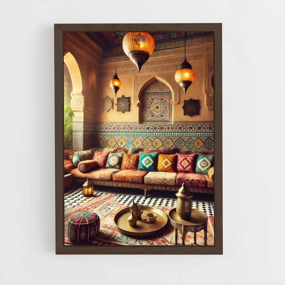 ap-moroccan-3 cadre Bois foncé