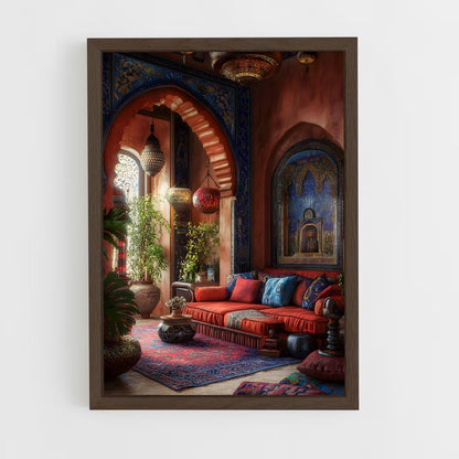 ap-moroccan-8 cadre Bois foncé