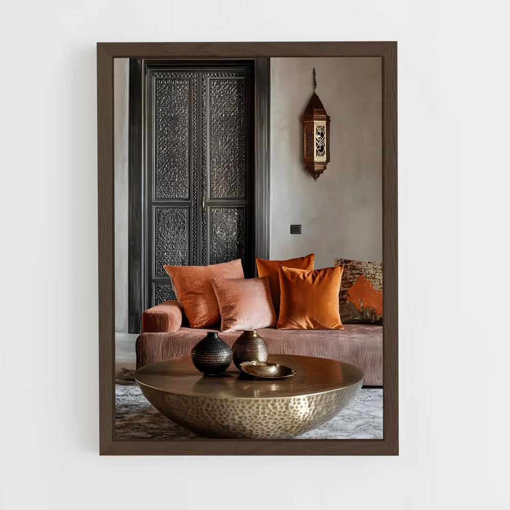 ap-moroccan-9 cadre Bois foncé
