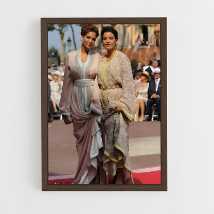 ap-moroccan royal family-2 cadre Bois foncé