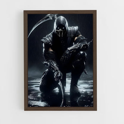 ap-mortal kombat-10 cadre Bois foncé