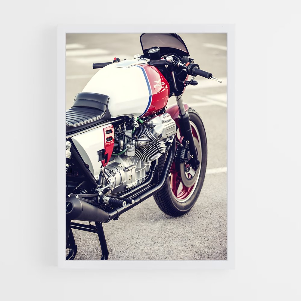 ap-moto guzzi-5 cadre Blanc