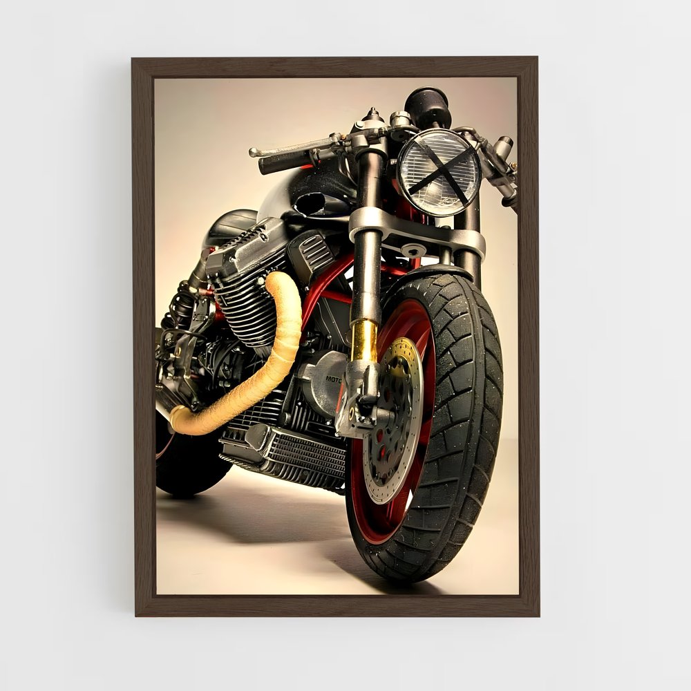 ap-moto guzzi-6 cadre Bois foncé