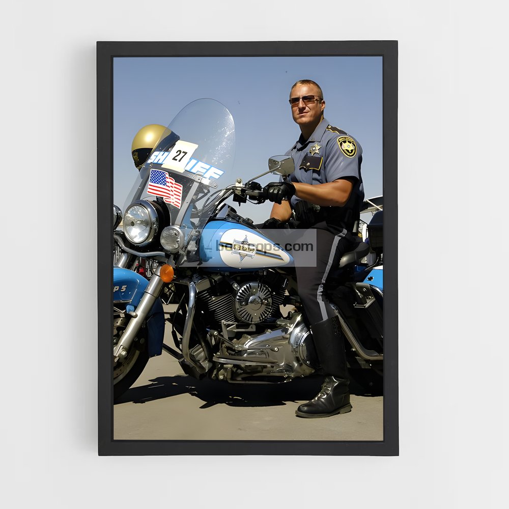 ap-motorcycle cop-1 cadre Noir