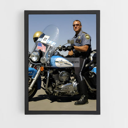 ap-motorcycle cop-1 cadre Noir