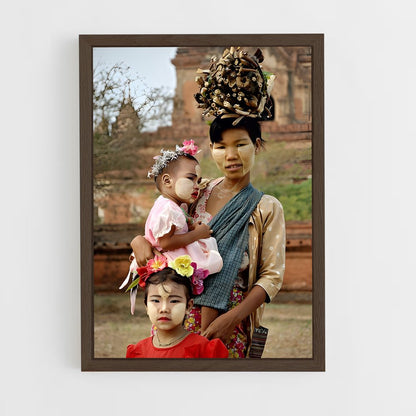 ap-myanmar-12 cadre Bois foncé