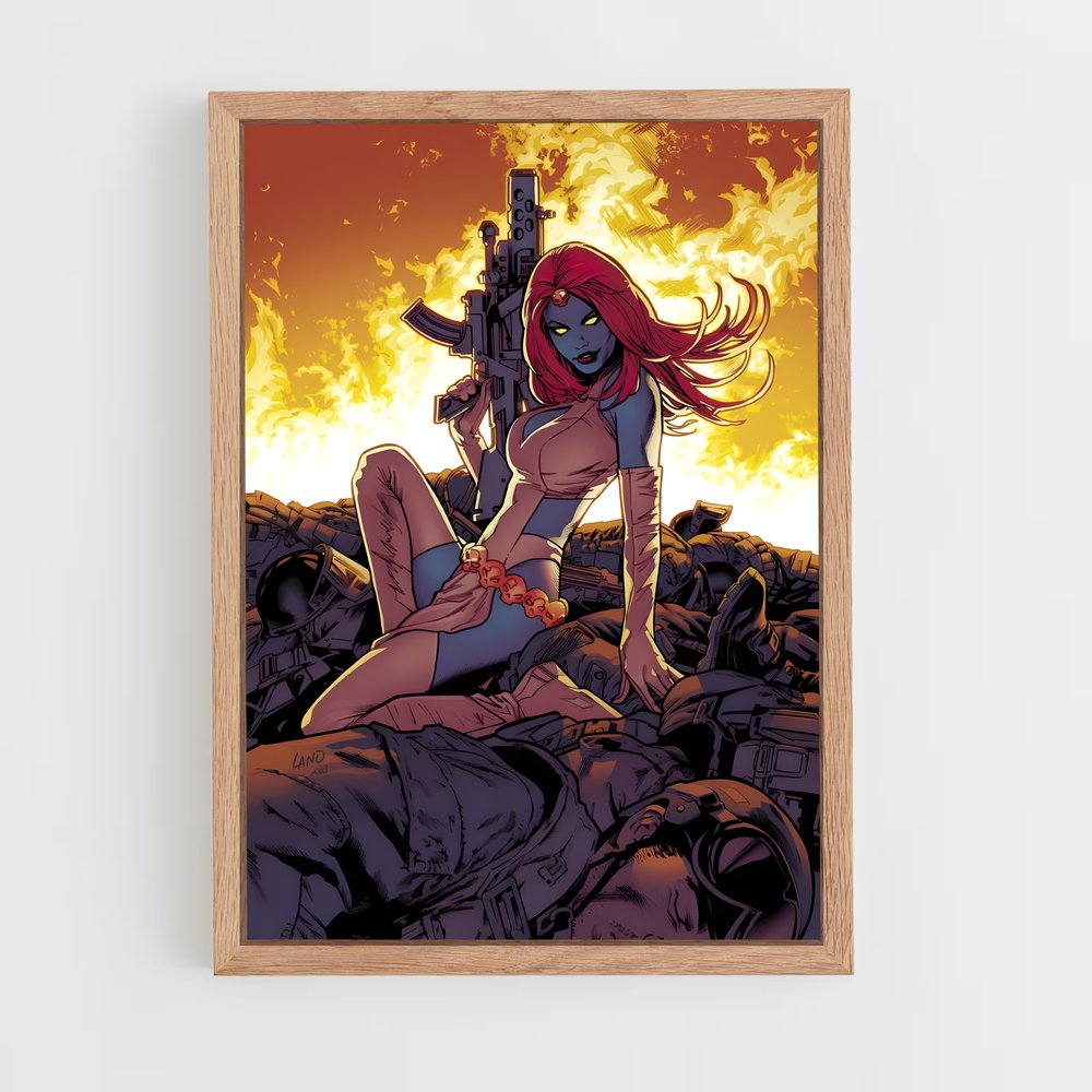 ap-mystique x-men-2 cadre Bois clair