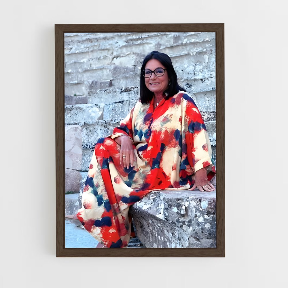 ap-nana mouskouri-2 cadre Bois foncé