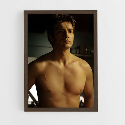 ap-nathan fillion-1 cadre Bois foncé