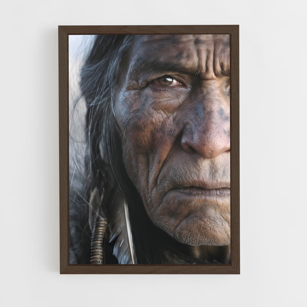 ap-native americans-4 cadre Bois foncé