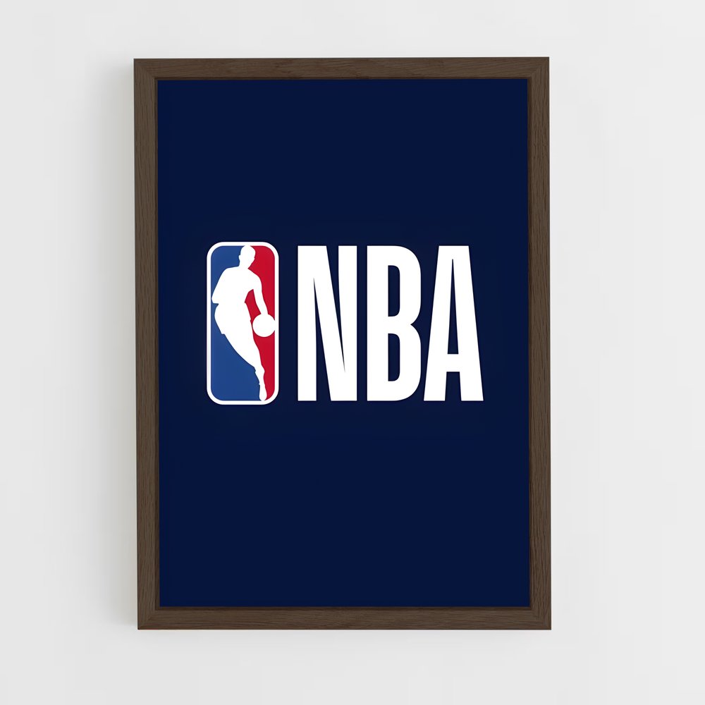 ap-nba flag-1 cadre Bois foncé