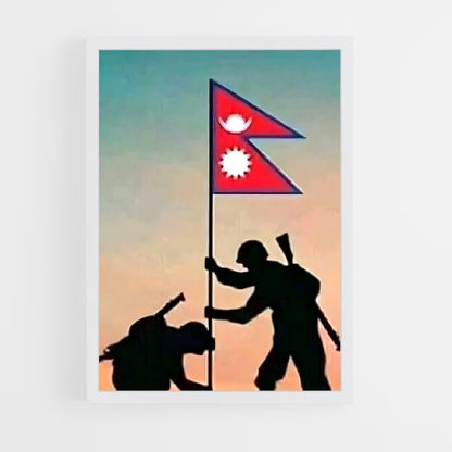 ap-nepal flag-2 cadre Blanc