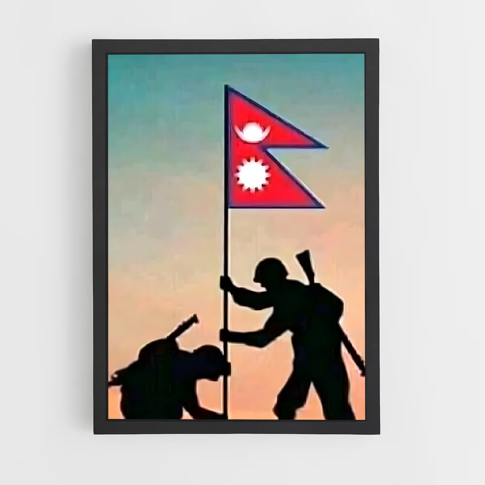 ap-nepal flag-2 cadre Noir