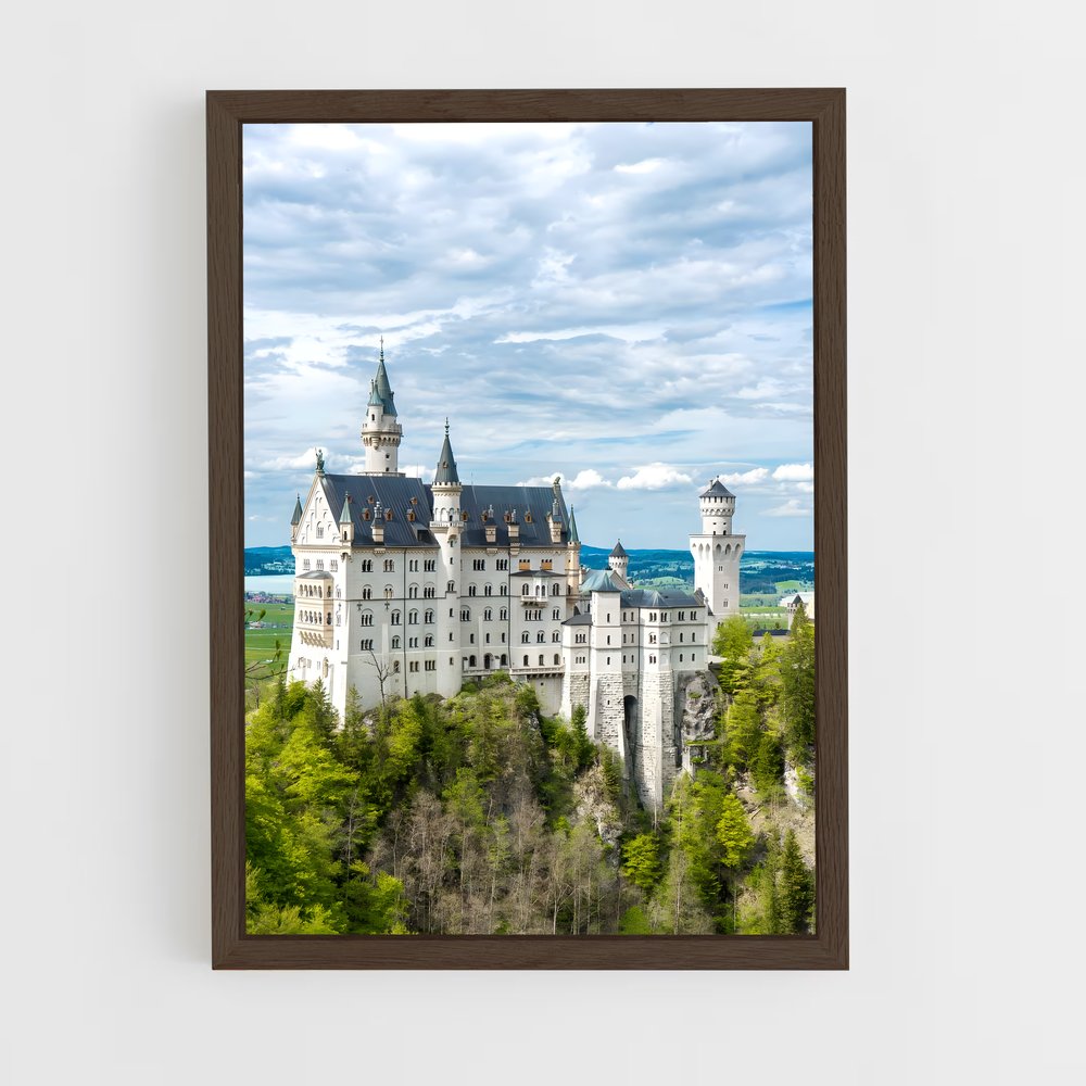 ap-neuschwanstein castle-3 cadre Bois foncé