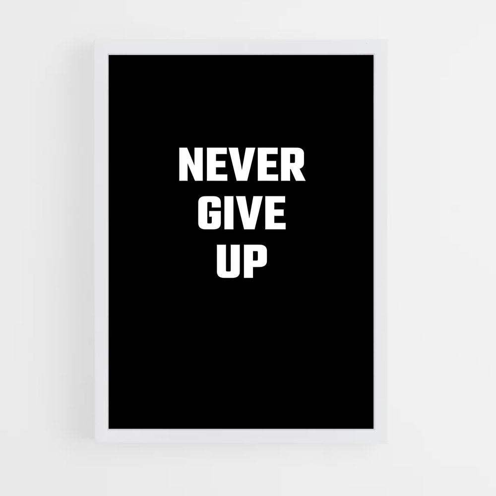 ap-never give up-4 cadre Blanc