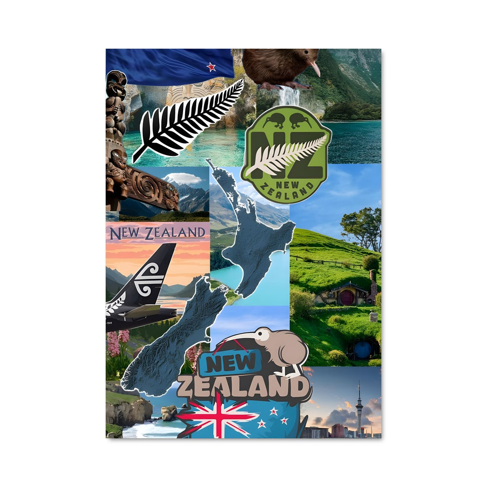 Poster Kiwi Collage
