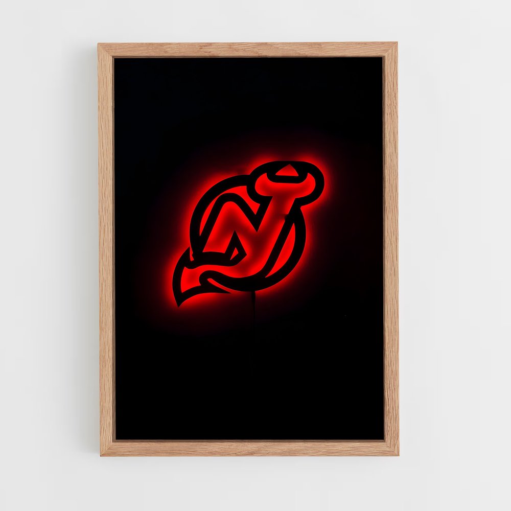 ap-new jersey devils-6 cadre Bois clair