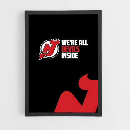 ap-new jersey devils-9 cadre Noir