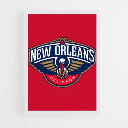 ap-new orleans pelicans-3 cadre Blanc