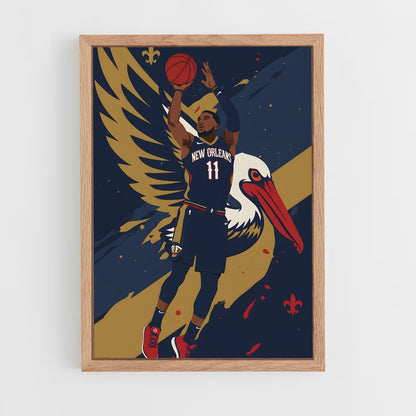ap-new orleans pelicans-5 cadre Bois clair
