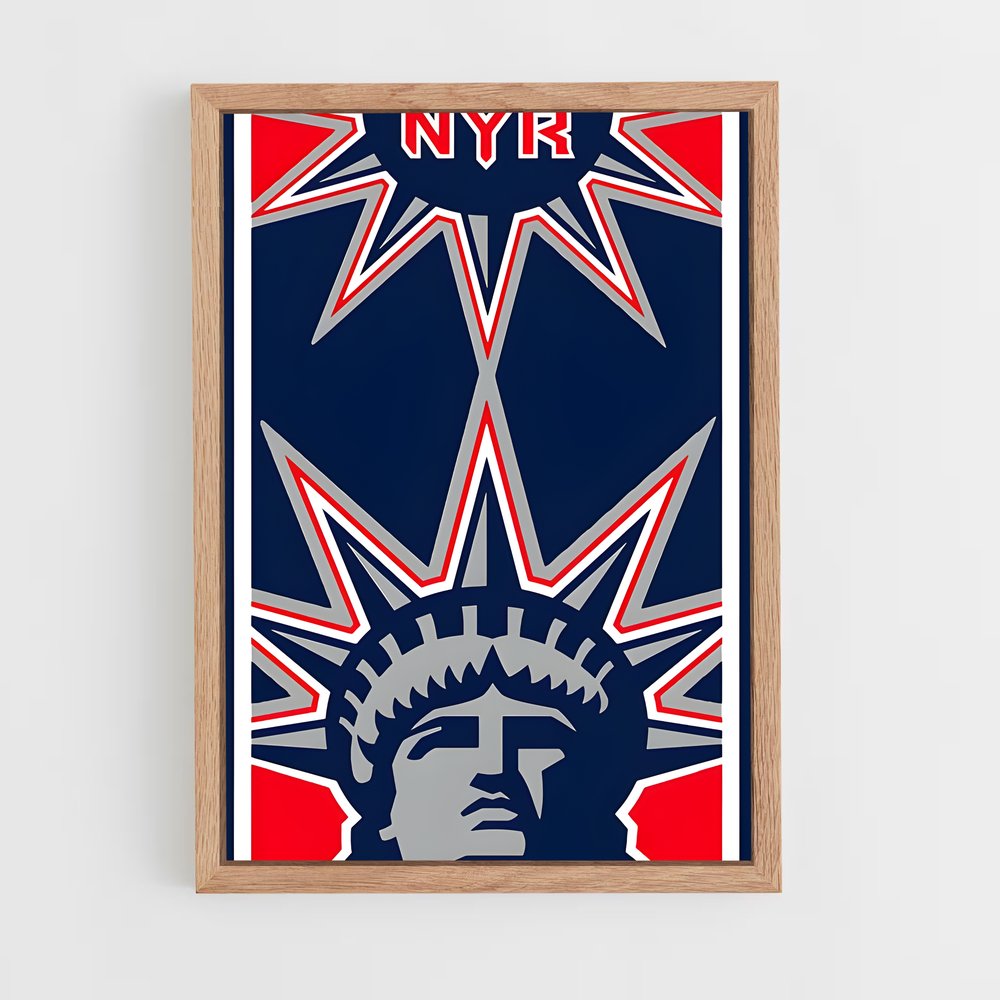 ap-new york rangers-4 cadre Bois clair
