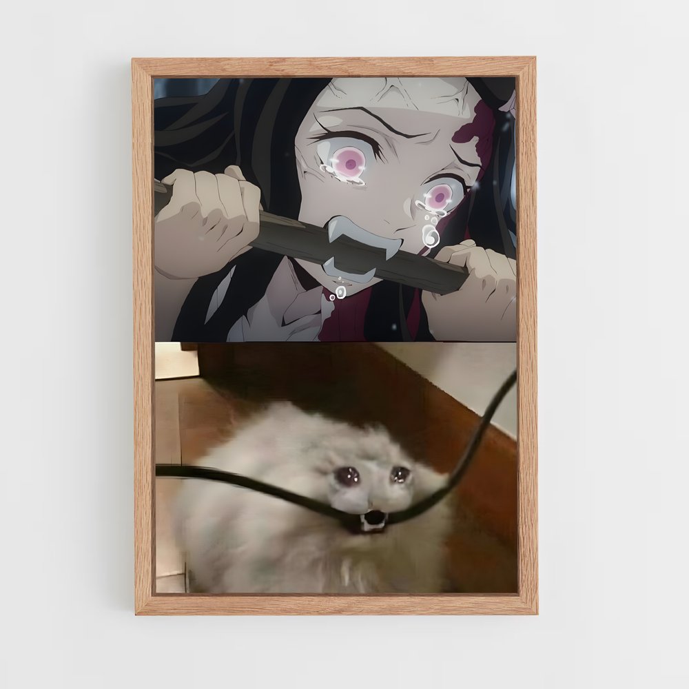 ap-nezuko kamado-3 cadre Bois clair