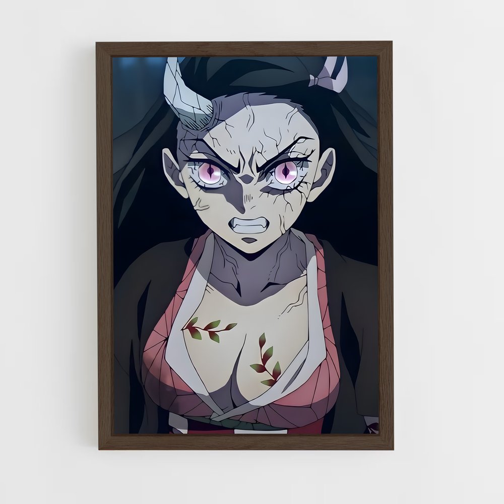 ap-nezuko kamado-7 cadre Bois foncé
