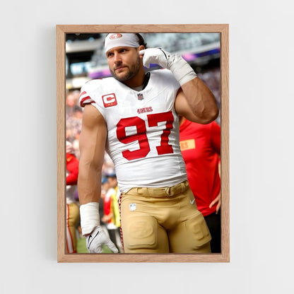 ap-nick bosa-6 cadre Bois clair