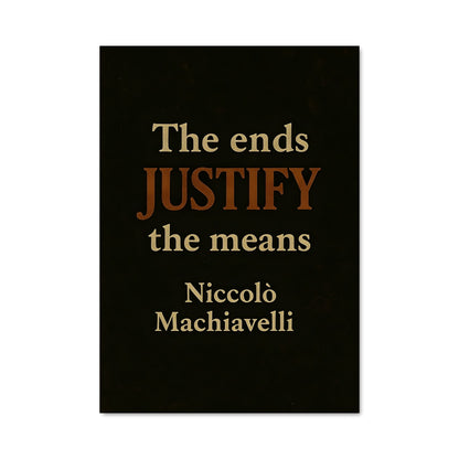 Poster La Justesse de Machiavel