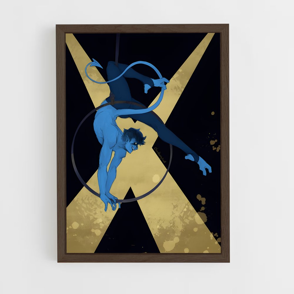 ap-nightcrawler x-men-1 cadre Bois foncé