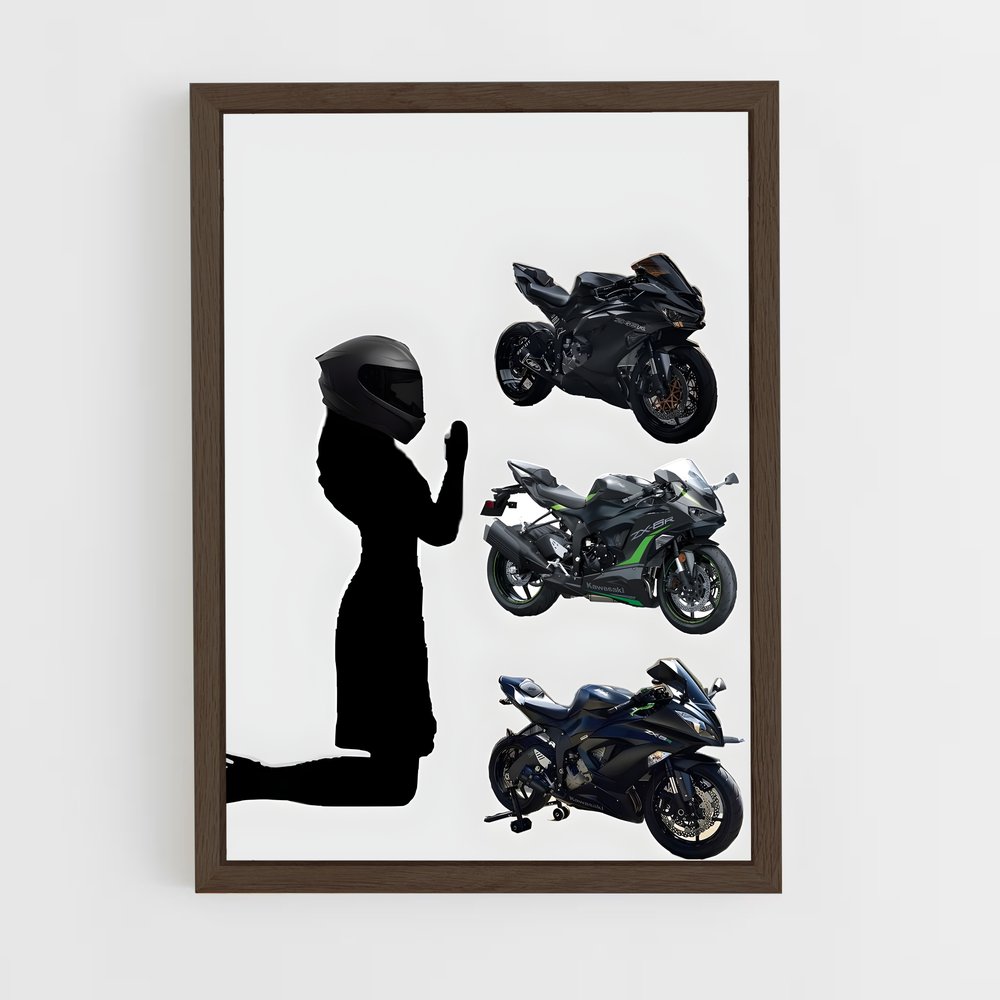 ap-ninja zx-6r-4 cadre Bois foncé