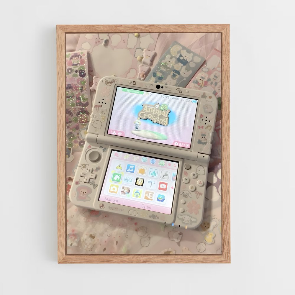 ap-nintendo 3ds-1 cadre Bois clair