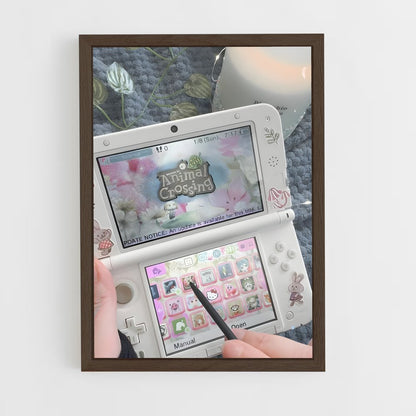 ap-nintendo 3ds-3 cadre Bois foncé