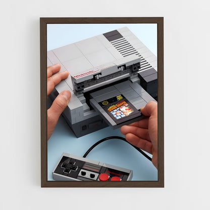 ap-nintendo entertainment system-2 cadre Bois foncé