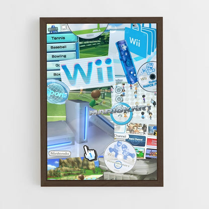 ap-nintendo wii-1 cadre Bois foncé