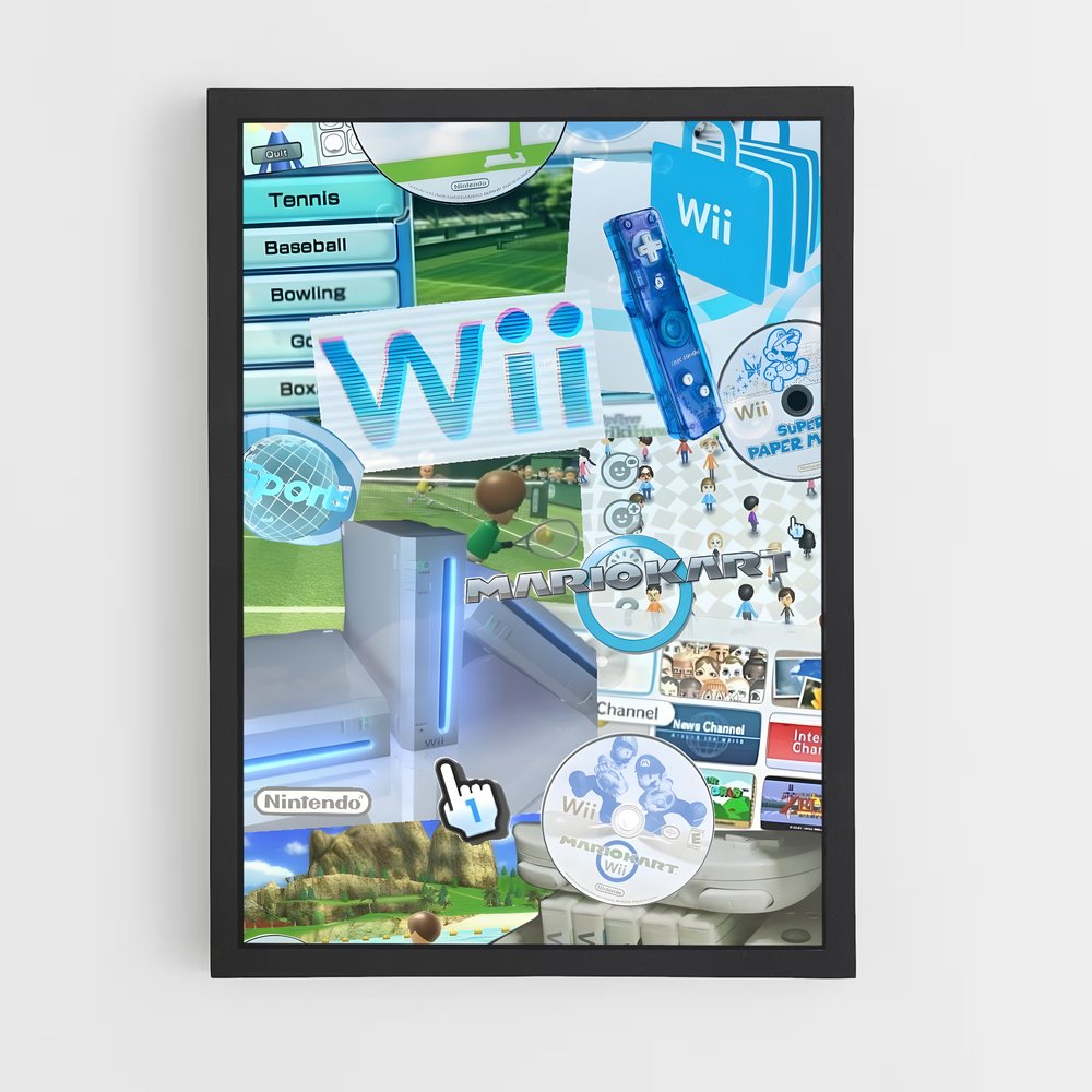 ap-nintendo wii-1 cadre Noir
