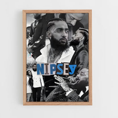 ap-nipsey hussle-6 cadre Bois clair