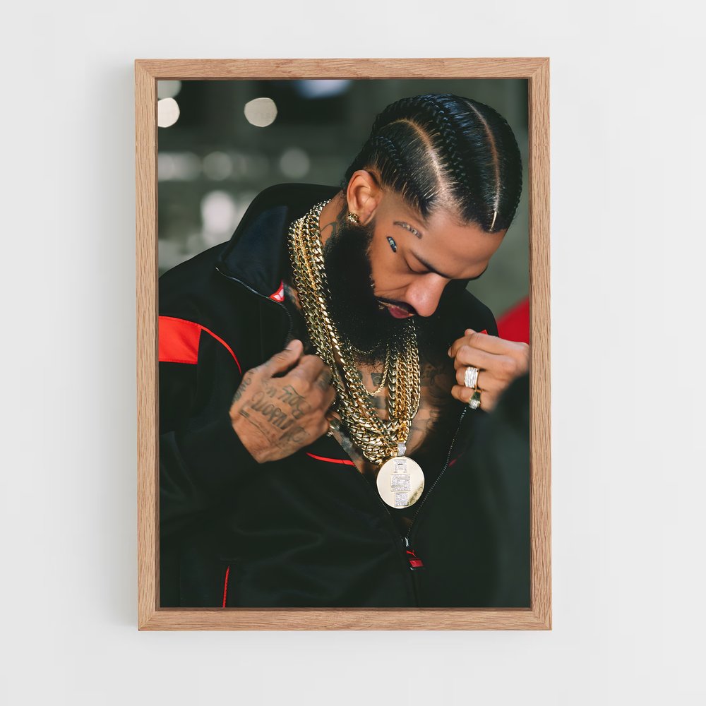 ap-nipsey hussle-8 cadre Bois clair