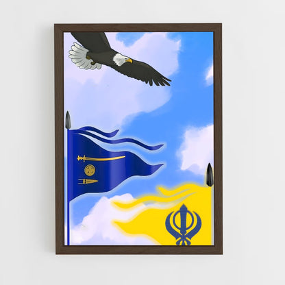 ap-nishan sahib-4 cadre Bois foncé