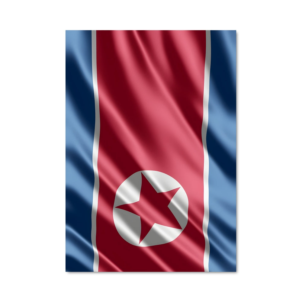 Poster Drapeau de la Corée du Nord