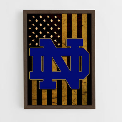 ap-notre dame fighting irish-5 cadre Bois foncé