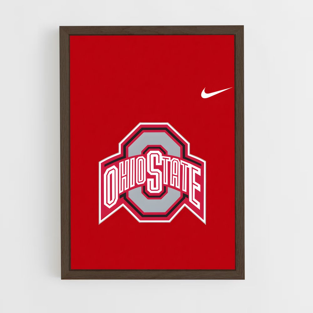 ap-ohio state buckeyes-5 cadre Bois foncé