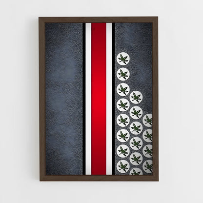 ap-ohio state buckeyes-6 cadre Bois foncé