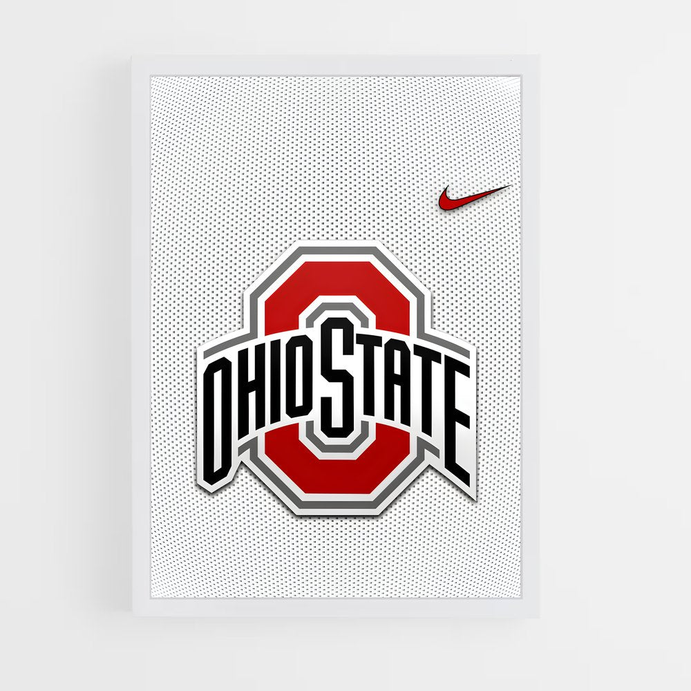 ap-ohio state buckeyes-8 cadre Blanc