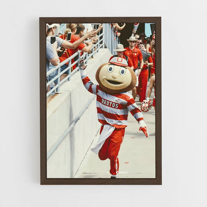 ap-ohio state buckeyes-9 cadre Bois foncé