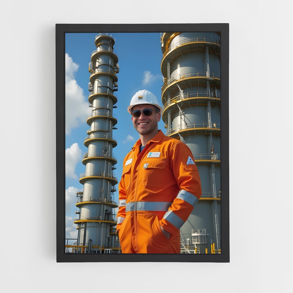 ap-oil rig worker-7 cadre Noir